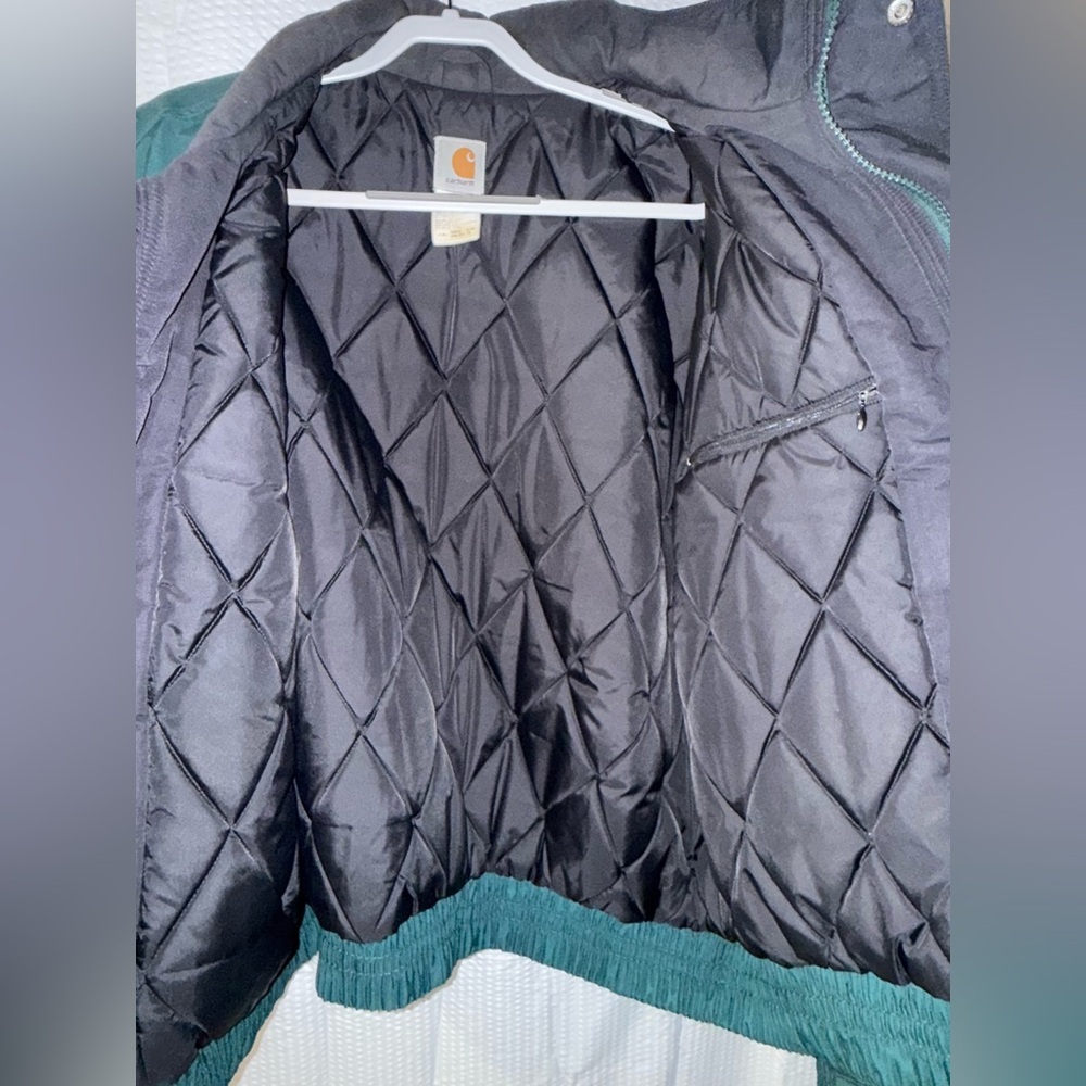Carhartt Puffer Jacket Blizzard Workshield Coat J71 MLL Quilt Lined Men XL Puffy - Picture 6 of 9